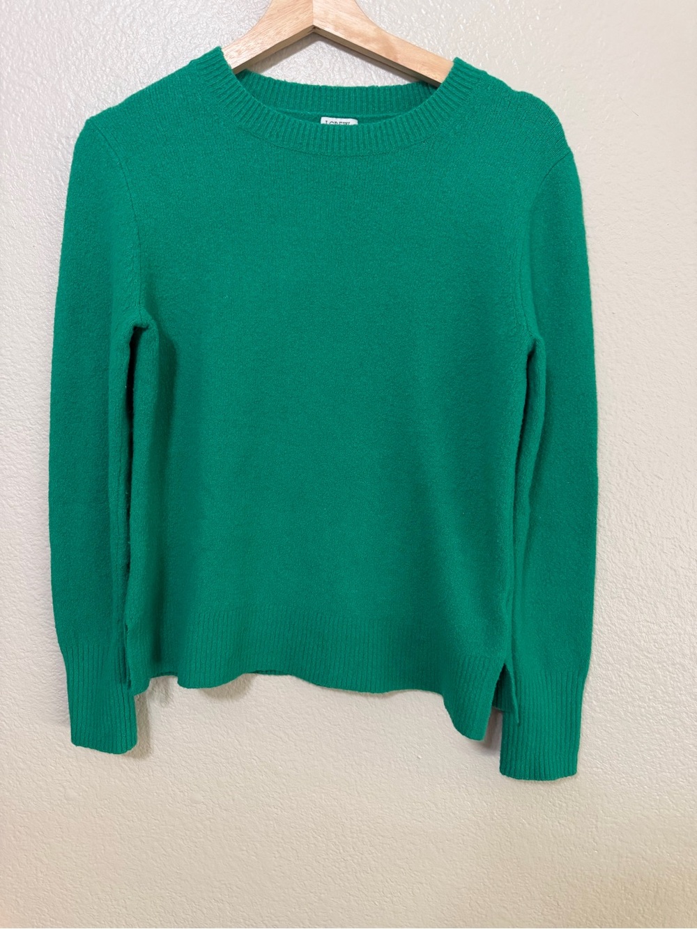 J.CREW Womens S Emerald Green Extra Soft Wool Blend M Long Sleeve  Sweater